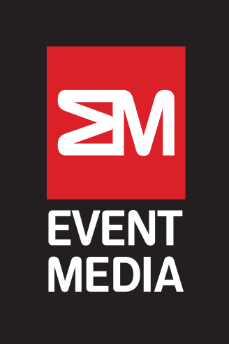 Stacked logo, with background